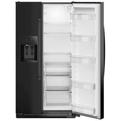Whirlpool WRSC5536RB Side by Side Refrigerator, 36 inch Width, Counter Depth, Ice Dispenser, 21 cu. ft. Capacity, Black Colour
