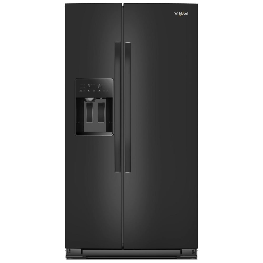 Whirlpool WRSC5536RB Side by Side Refrigerator, 36 inch Width, Counter Depth, Ice Dispenser (Thru Door), Water Dispenser (Exterior), 21 cu. ft. Capacity, Black colour