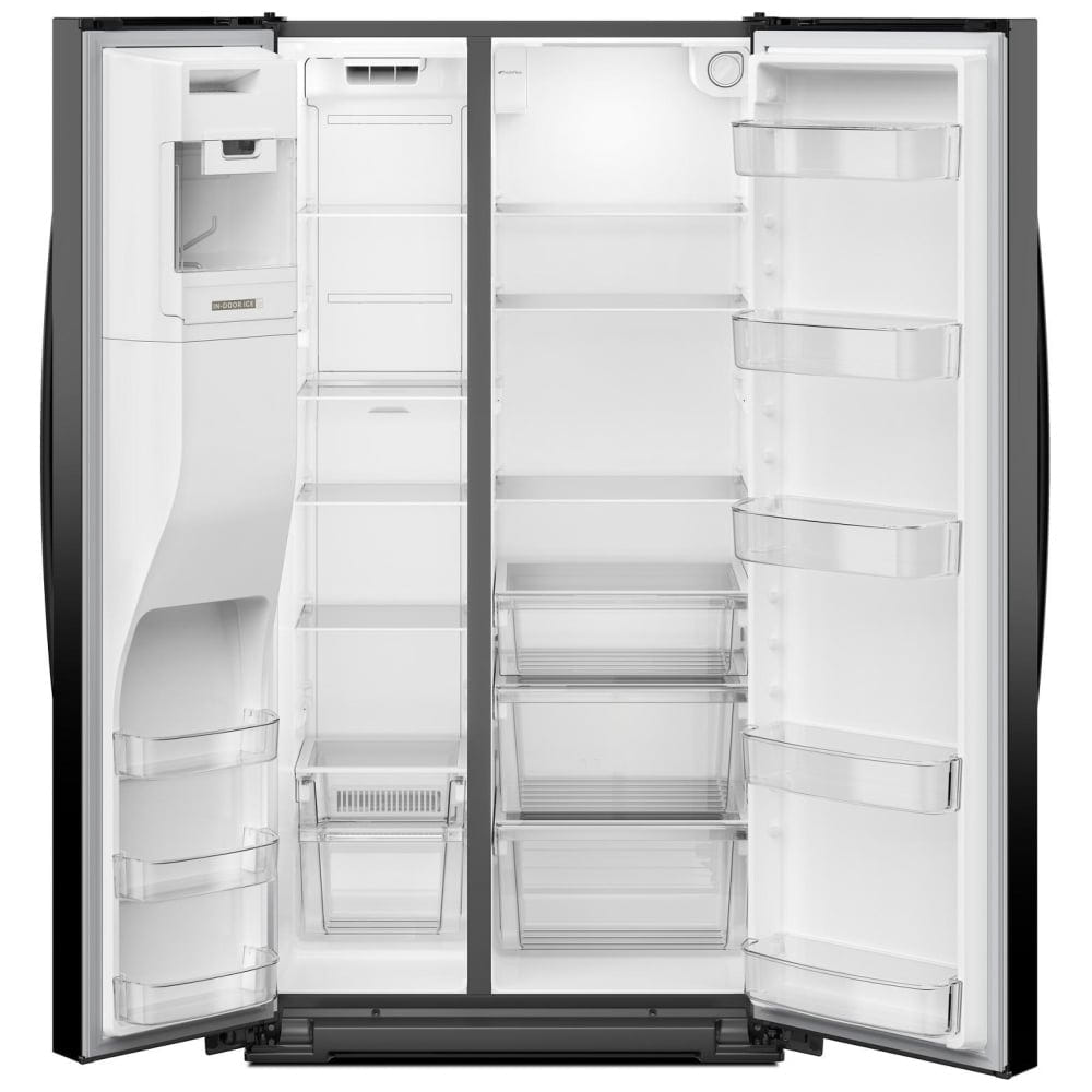 Whirlpool WRSC5536RB Side by Side Refrigerator, 36 inch Width, Counter Depth, Ice Dispenser, 21 cu. ft. Capacity, Black Colour