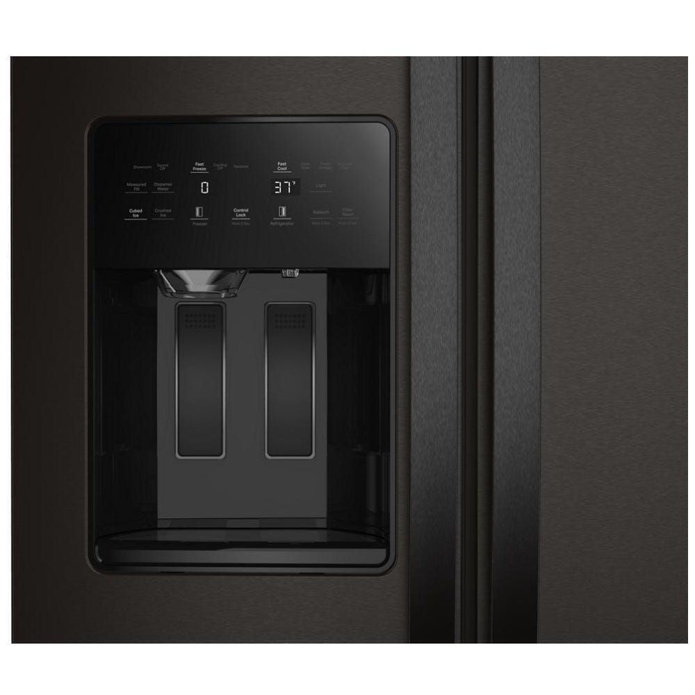 Whirlpool WRSC5536RV Side by Side Refrigerator, 36 inch Width, Counter Depth, Ice Dispenser (Thru Door), Water Dispenser (Exterior), 21 cu. ft. Capacity, Black Stainless colour