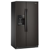 Whirlpool WRSC5536RV Side by Side Refrigerator, 36 inch Width, Counter Depth, Ice Dispenser (Thru Door), Water Dispenser (Exterior), 21 cu. ft. Capacity, Black Stainless colour