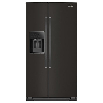 Whirlpool WRSC5536RV Side by Side Refrigerator, 36 inch Width, Counter Depth, Ice Dispenser (Thru Door), Water Dispenser (Exterior), 21 cu. ft. Capacity, Black Stainless colour