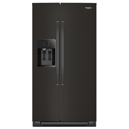 Whirlpool WRSC5536RV Side by Side Refrigerator, 36 inch Width, Counter Depth, Ice Dispenser (Thru Door), Water Dispenser (Exterior), 21 cu. ft. Capacity, Black Stainless colour