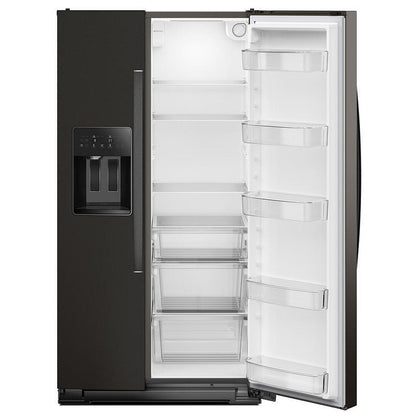 Whirlpool WRSC5536RV Side by Side Refrigerator, 36 inch Width, Counter Depth, Ice Dispenser (Thru Door), Water Dispenser (Exterior), 21 cu. ft. Capacity, Black Stainless colour