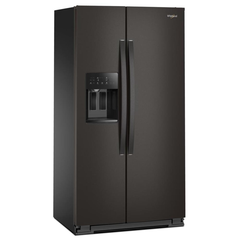 Whirlpool WRSC5536RV Side by Side Refrigerator, 36 inch Width, Counter Depth, Ice Dispenser (Thru Door), Water Dispenser (Exterior), 21 cu. ft. Capacity, Black Stainless colour