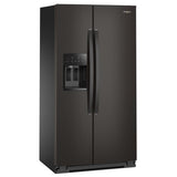 Whirlpool WRSC5536RV Side by Side Refrigerator, 36 inch Width, Counter Depth, Ice Dispenser (Thru Door), Water Dispenser (Exterior), 21 cu. ft. Capacity, Black Stainless colour