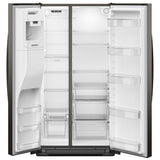 Whirlpool WRSC5536RV Side by Side Refrigerator, 36 inch Width, Counter Depth, Ice Dispenser (Thru Door), Water Dispenser (Exterior), 21 cu. ft. Capacity, Black Stainless colour