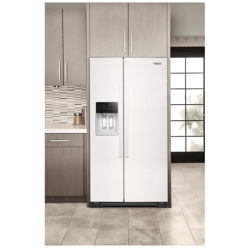 Whirlpool WRSC5536RW Side by Side Refrigerator, 36 inch Width, Counter Depth, Ice Dispenser, Water Dispenser, 21 cu. ft. Capacity, White colour