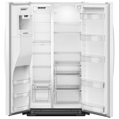 Whirlpool WRSC5536RW Side by Side Refrigerator, 36 inch Width, Counter Depth, Ice Dispenser, Water Dispenser, 21 cu. ft. Capacity, White colour