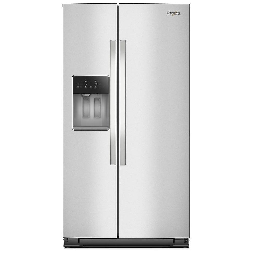Whirlpool WRSC5536RZ Side by Side Refrigerator, 36 inch Width, Counter Depth, Ice Dispenser (Thru Door), Water Dispenser (Exterior), 21 cu. ft. Capacity, Stainless Steel colour