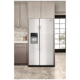 Whirlpool WRSC5536RZ Side by Side Refrigerator, 36 inch Width, Counter Depth, Ice Dispenser (Thru Door), Water Dispenser (Exterior), 21 cu. ft. Capacity, Stainless Steel colour