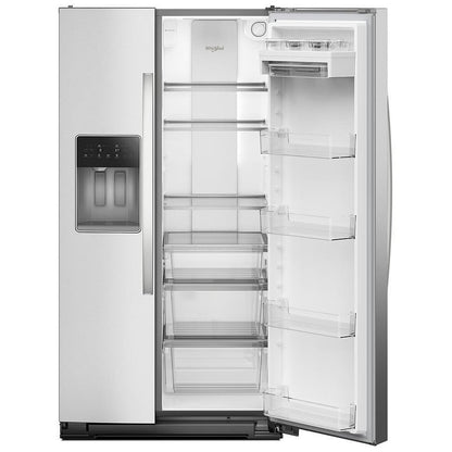 Whirlpool WRSC6536RZ Side by Side Refrigerator, 36 inch Width, Ice Dispenser (Thru Door), Water Dispenser (Exterior), 28 cu. ft. Capacity, S colour