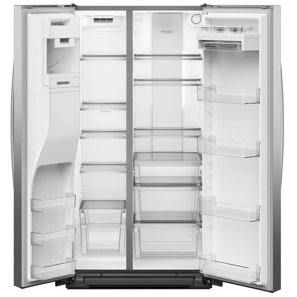 Whirlpool WRSC6536RZ 并排式冰箱，36 英寸宽，制冰机（门内），饮水机（外部），28 立方英尺容量，S 色