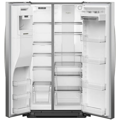 Whirlpool WRSC6536RZ 并排式冰箱，36 英寸宽，制冰机（门内），饮水机（外部），28 立方英尺容量，S 色