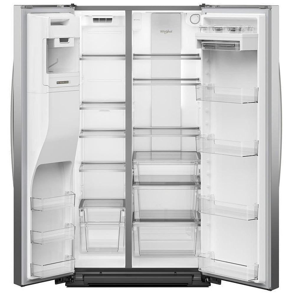 Whirlpool WRSC6536RZ Side by Side Refrigerator, 36 inch Width, Ice Dispenser (Thru Door), Water Dispenser (Exterior), 28 cu. ft. Capacity, S colour