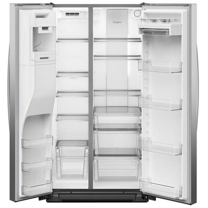 Whirlpool WRSC6536RZ Side by Side Refrigerator, 36 inch Width, Ice Dispenser (Thru Door), Water Dispenser (Exterior), 28 cu. ft. Capacity, S colour