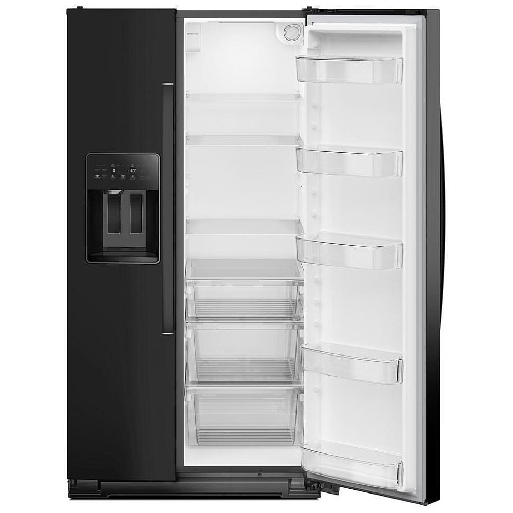 Whirlpool WRSF5536RB Side by Side Refrigerator, 36 inch Width, Ice Dispenser, 28.49 cu. ft. Capacity, Black Colour