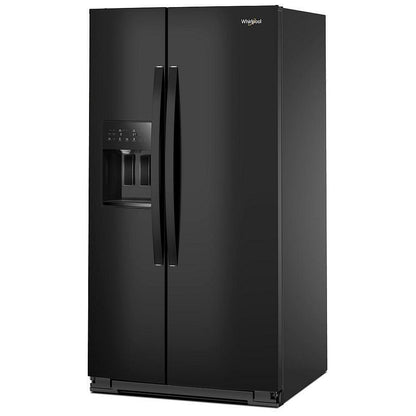 Whirlpool WRSF5536RB Side by Side Refrigerator, 36 inch Width, Ice Dispenser, 28.49 cu. ft. Capacity, Black Colour