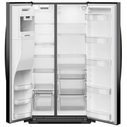 Whirlpool WRSF5536RB Side by Side Refrigerator, 36 inch Width, Ice Dispenser, 28.49 cu. ft. Capacity, Black Colour