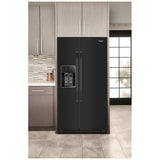 Whirlpool WRSF5536RB Side by Side Refrigerator, 36 inch Width, Ice Dispenser (Thru Door), Water Dispenser (Exterior), 28.49 cu. ft. Capacity, Black colour