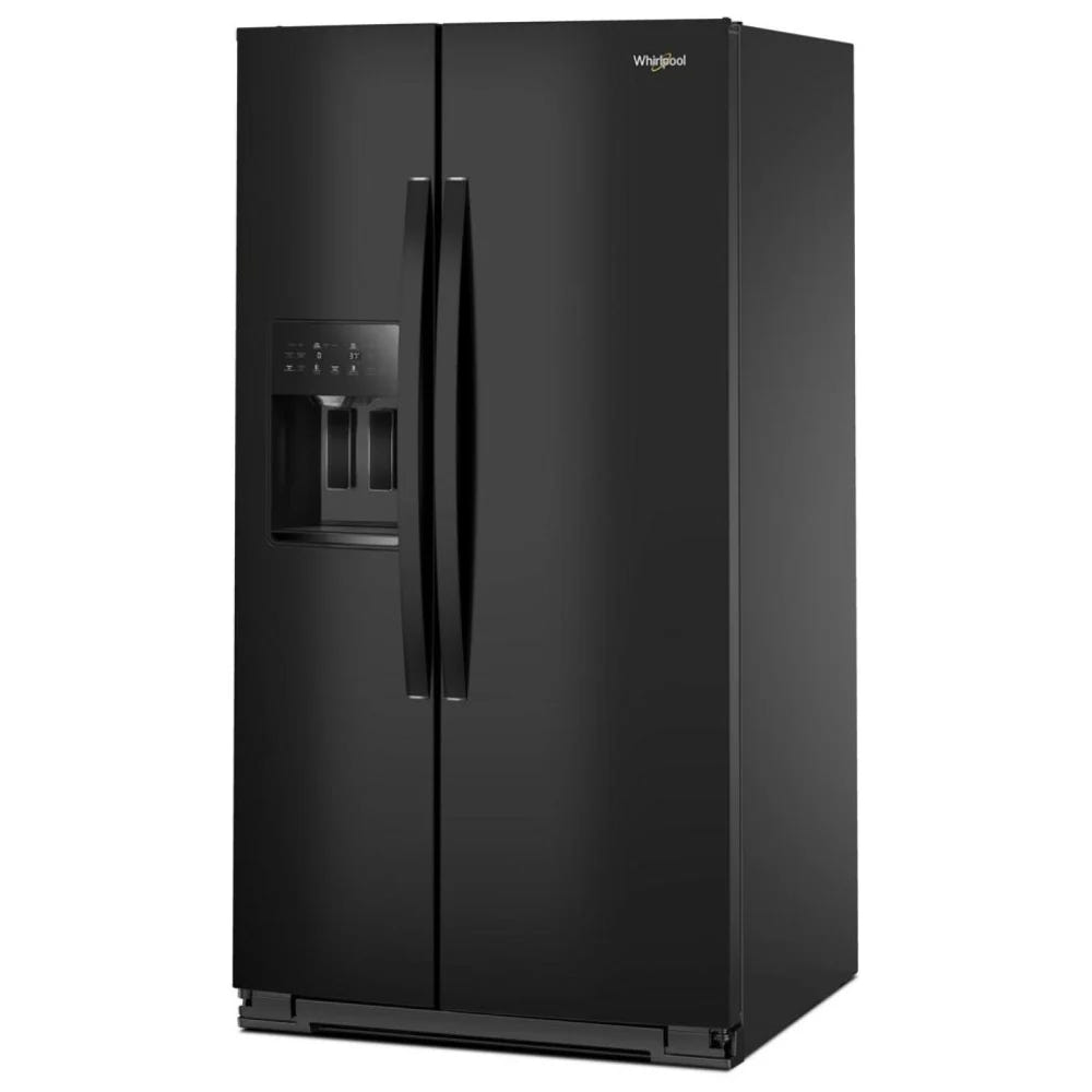 Whirlpool WRSF5536RB 并排式冰箱，36 英寸宽，制冰机（门内），饮水机（外部），28.49 立方英尺容量，黑色
