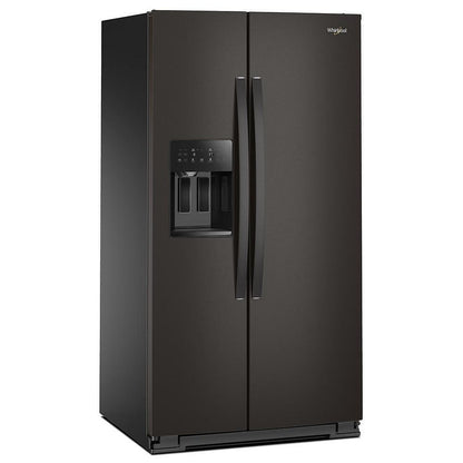 Whirlpool WRSF5536RV Side by Side Refrigerator, 36 inch Width, Ice Dispenser (Thru Door), Water Dispenser (Exterior), 28.49 cu. ft. Capacity, Black Stainless Steel colour