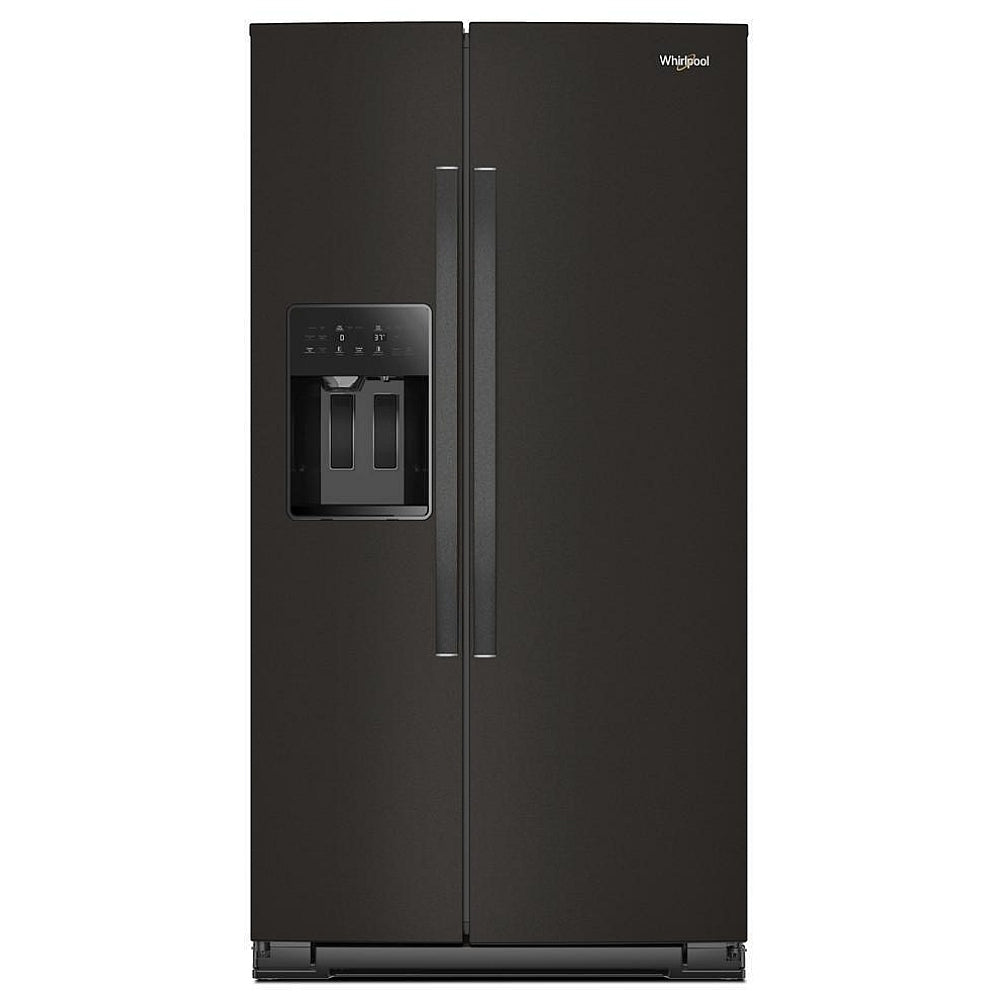 Whirlpool WRSF5536RV Side by Side Refrigerator, 36 inch Width, Ice Dispenser (Thru Door), Water Dispenser (Exterior), 28.49 cu. ft. Capacity, Black Stainless Steel colour