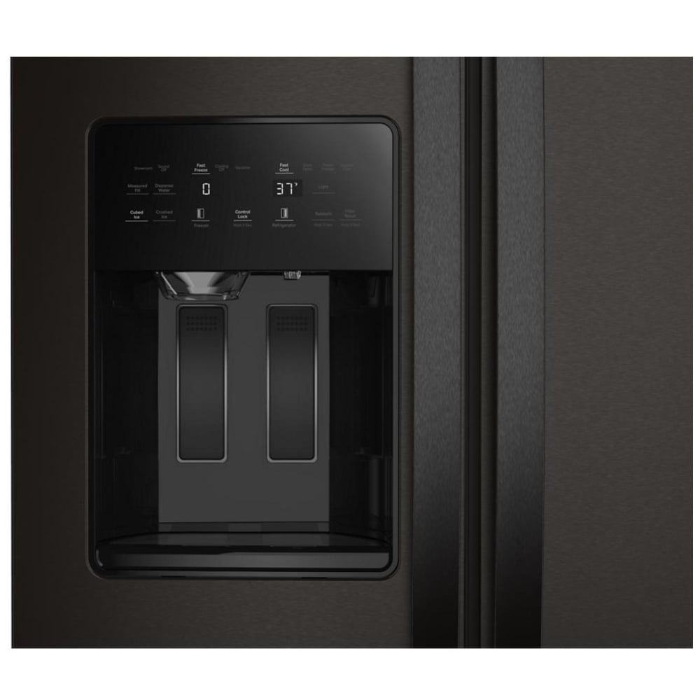 Whirlpool WRSF5536RV Side by Side Refrigerator, 36 inch Width, Ice Dispenser (Thru Door), Water Dispenser (Exterior), 28.49 cu. ft. Capacity, Black Stainless Steel colour