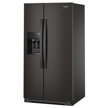 Whirlpool WRSF5536RV Side by Side Refrigerator, 36 inch Width, Ice Dispenser (Thru Door), Water Dispenser (Exterior), 28.49 cu. ft. Capacity, Black Stainless Steel colour