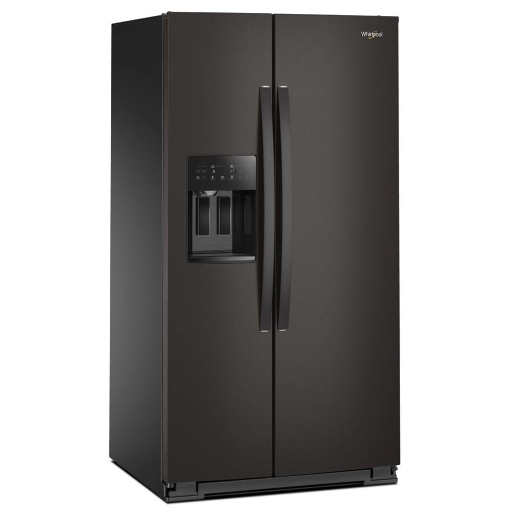 Whirlpool WRSF5536RV Side by Side Refrigerator, 36 inch Width, Ice Dispenser (Thru Door), Water Dispenser (Exterior), 28.49 cu. ft. Capacity, Black Stainless Steel colour