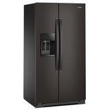 Whirlpool WRSF5536RV Side by Side Refrigerator, 36 inch Width, Ice Dispenser (Thru Door), Water Dispenser (Exterior), 28.49 cu. ft. Capacity, Black Stainless Steel colour