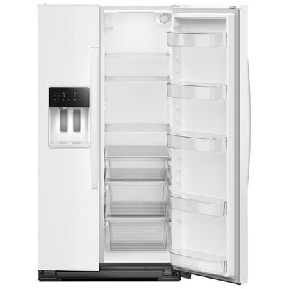 Whirlpool WRSF5536RW Side by Side Refrigerator, 36 inch Width, Ice Dispenser, 28.49 cu. ft. Capacity, White Colour