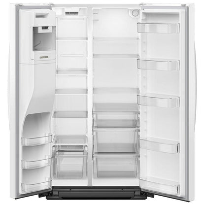 Whirlpool WRSF5536RW Side by Side Refrigerator, 36 inch Width, Ice Dispenser, 28.49 cu. ft. Capacity, White Colour