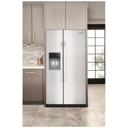 Whirlpool WRSF6536RZ Side by Side Refrigerator, 36 inch Width, Ice Dispenser (Thru Door), Water Dispenser (Exterior), 28.4 cu. ft. Capacity, FingerPrint Resistant Stainless Steel colour