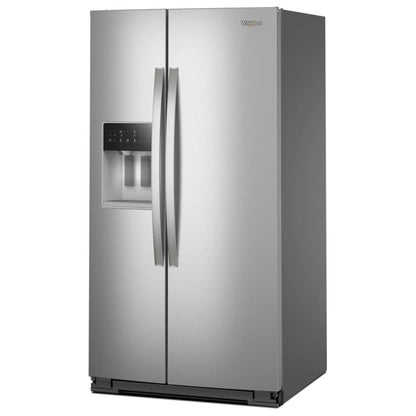 Whirlpool WRSF6536RZ Side by Side Refrigerator, 36 inch Width, Ice Dispenser (Thru Door), Water Dispenser (Exterior), 28.4 cu. ft. Capacity, FingerPrint Resistant Stainless Steel colour