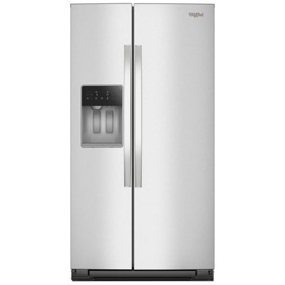 Whirlpool WRSF6536RZ Side by Side Refrigerator, 36 inch Width, Ice Dispenser (Thru Door), Water Dispenser (Exterior), 28.4 cu. ft. Capacity, FingerPrint Resistant Stainless Steel colour