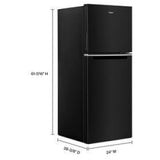 Whirlpool WRT112CZJB Top Freezer Refrigerator, 24 inch Width, 11.6 cu. ft. Capacity, Optional Ice Maker (Special Order), Counter Depth, Black colour