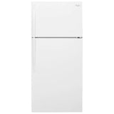 Whirlpool WRT134TFDW Top Freezer Refrigerator, 28 inch Width, 14.6 cu. ft. Capacity, Optional Ice Maker (Special Order), White colour