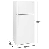 Whirlpool WRT134TFDW Top Freezer Refrigerator, 28 inch Width, 14.6 cu. ft. Capacity, Optional Ice Maker (Special Order), White colour