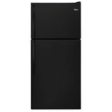 Whirlpool WRT148FZDB Top Freezer Refrigerator, 30 inch Width, 18.2 cu. ft. Capacity, Optional Ice Maker (Special Order), ENERGY STAR Certified, Black colour