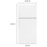 Whirlpool WRT148FZDW Top Freezer Refrigerator, 30 inch Width, 18.2 cu. ft. Capacity, Optional Ice Maker (Special Order), ENERGY STAR Certified, White colour
