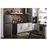 Whirlpool WRT312CZJV Top Freezer Refrigerator, 24 inch Width, 11.6 cu. ft. Capacity, Optional Ice Maker (Special Order), Counter Depth, Black Stainless Steel colour