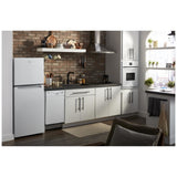 Handle detail of Whirlpool WRT312CZJW Top Freezer Refrigerator
