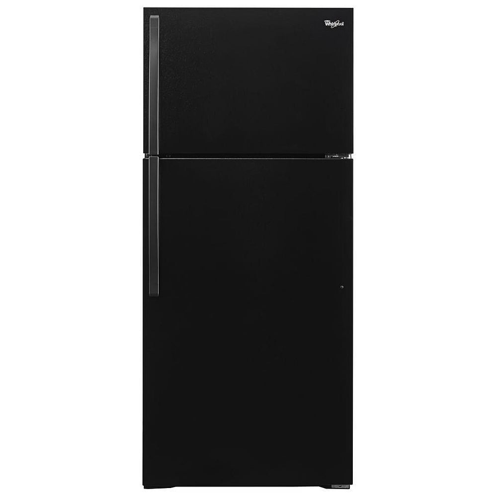 Whirlpool WRT314TFDB Top Freezer Refrigerator, 28 inch Width, 14.3 cu. ft. Capacity, Optional Ice Maker (Special Order), Black colour
