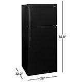 Whirlpool WRT314TFDB Top Freezer Refrigerator, 28 inch Width, 14.3 cu. ft. Capacity, Optional Ice Maker (Special Order), Black colour