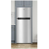 Whirlpool WRT518SZFG Top Freezer Refrigerator, 28 inch Width, 18 cu. ft. Capacity, Optional Ice Maker (Special Order), Water Dispenser (Interior), Stainless Steel colour