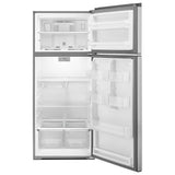 Whirlpool WRT518SZFG Top Freezer Refrigerator, 28 inch Width, 18 cu. ft. Capacity, Optional Ice Maker (Special Order), Water Dispenser (Interior), Stainless Steel colour