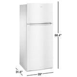Whirlpool WRT518SZFW Top Freezer Refrigerator, 28 inch Width, 18 cu. ft. Capacity, Optional Ice Maker (Special Order), White colour