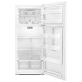 Whirlpool WRT518SZFW Top Freezer Refrigerator, 28 inch Width, 18 cu. ft. Capacity, Optional Ice Maker (Special Order), White colour