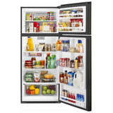 Whirlpool WRT518SZKV Top Freezer Refrigerator, 28 inch Width, 17.6 cu. ft. Capacity, Optional Ice Maker (Special Order), Black Stainless Steel colour